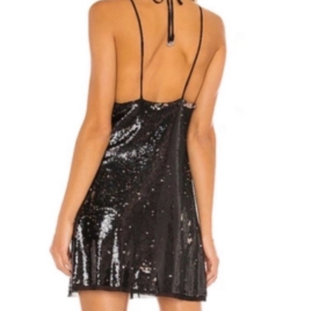 Free People Black Sequin Slip Dress - Picture 2 of 5